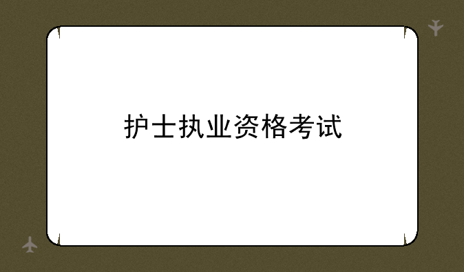 护士执业资格考试