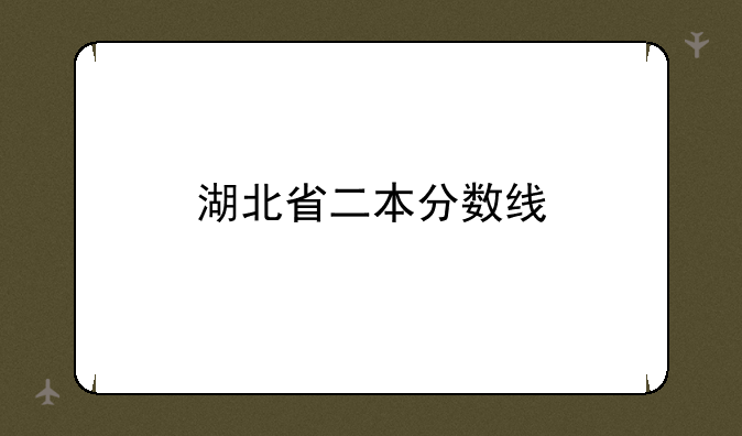 湖北省二本分数线
