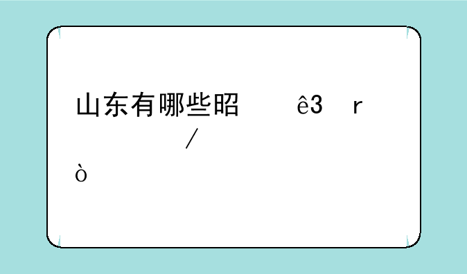 山东有哪些是二本公立学校？