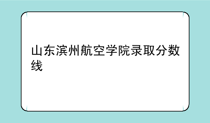山东滨州航空学院录取分数线
