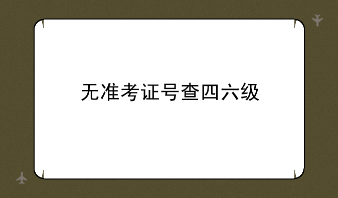 无准考证号查四六级
