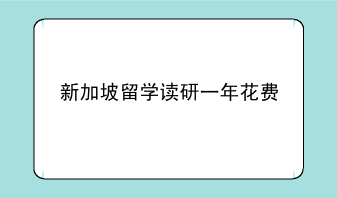 新加坡留学读研一年花费-新加坡国立大学和香港大学抉
