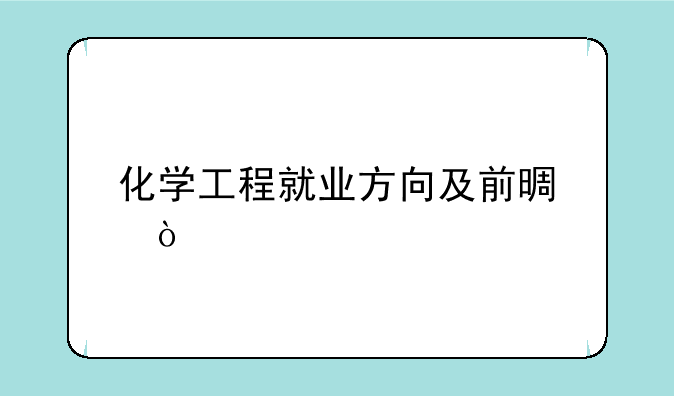 化学工程就业方向及前景？