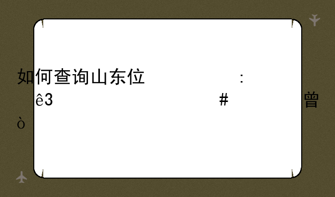 如何查询山东住建厅二级建造师证书？